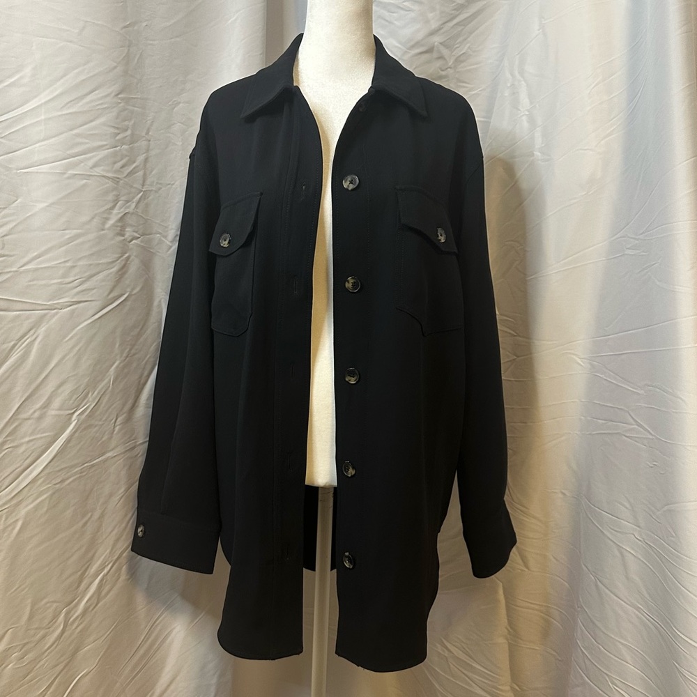Aritzia Wilfred Black Shirt Jacket